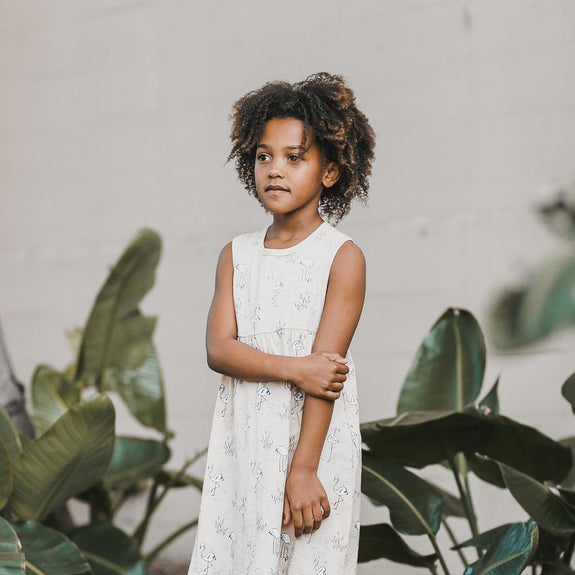 Rylee Flamingos Layla Dress Blush