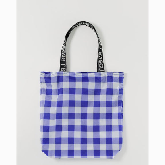 Ripstop Tote Big Check Blue