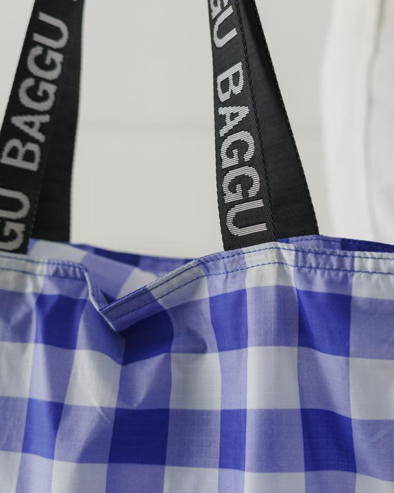 Ripstop Tote Big Check Blue