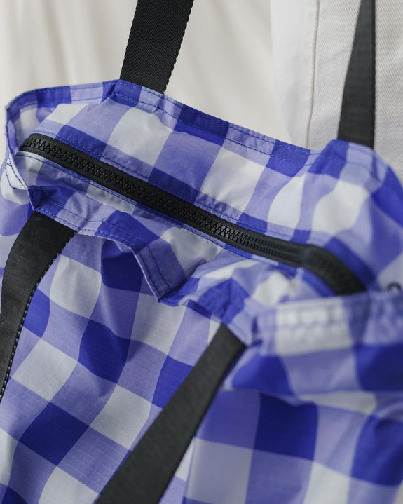 Ripstop Tote Big Check Blue