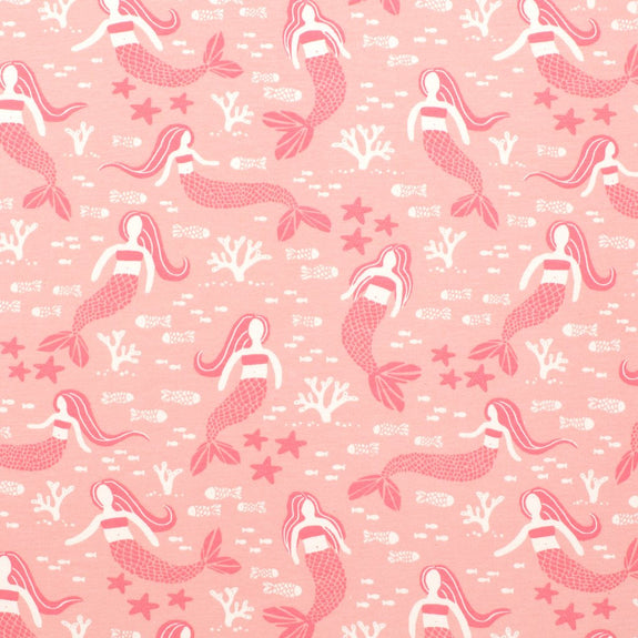 Short Sleeve Snapsuit Mermaids Pink