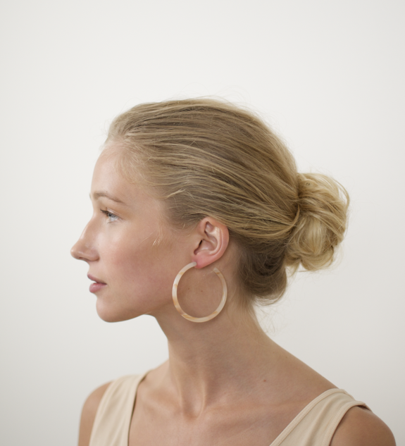 Large Hoops in Navy