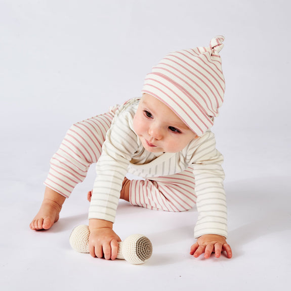Stripes Away Knot Hat Marigold