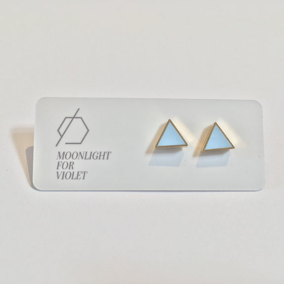 Brass & Clay Triangle Studs - Various