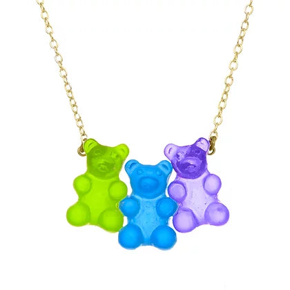 Gummy Bear Necklace - Blueberry