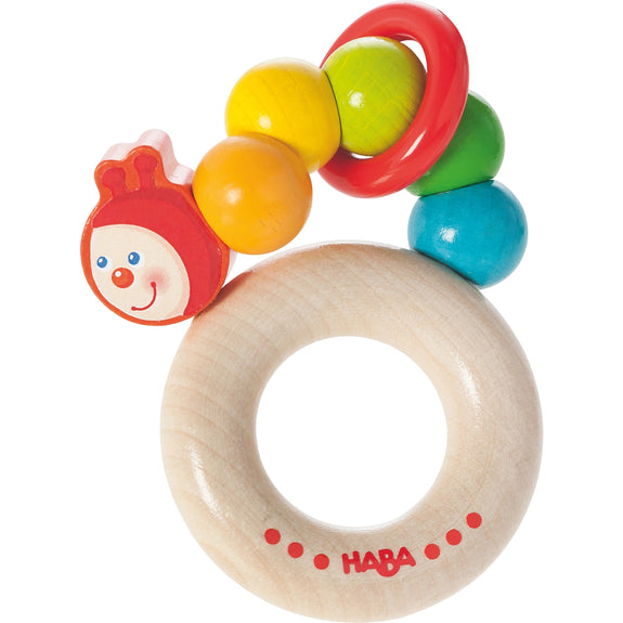 Rainbow Caterpillar Wooden Rattle & Teether
