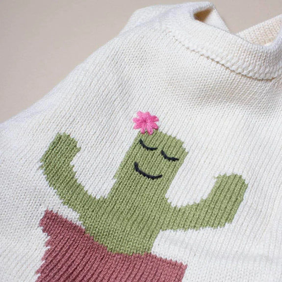 Organic Knit Cactus Romper
