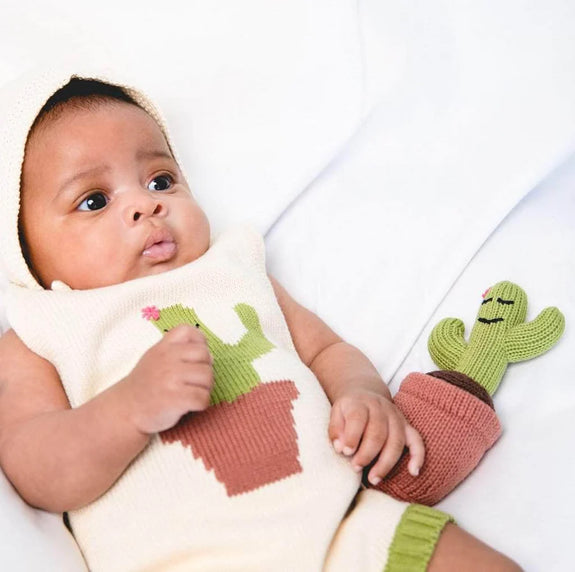 Organic Knit Cactus Romper