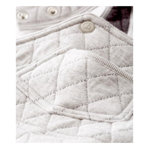 Quilted Overalls -Grey