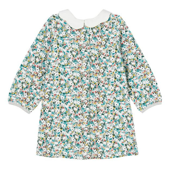 LS Floral Collar Dress