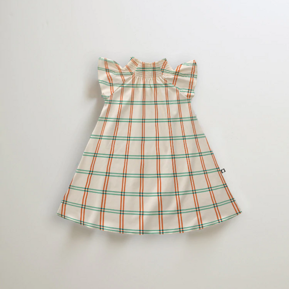 Peasant Dress Gardenia Check