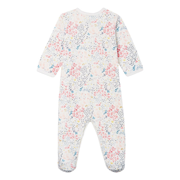 LS Snap Floral Footed Pajamas