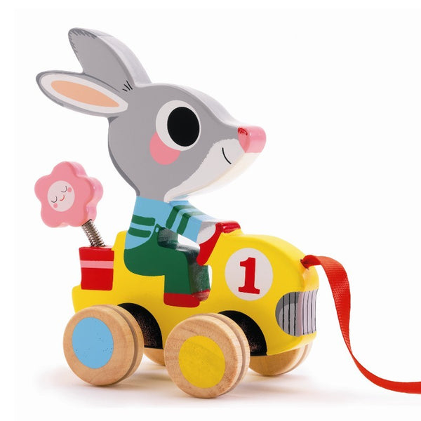 Roulapic Rabbit Pull-Along Wooden Toy