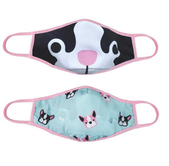 Reversible Face Mask - Frenchie - 6-12Y