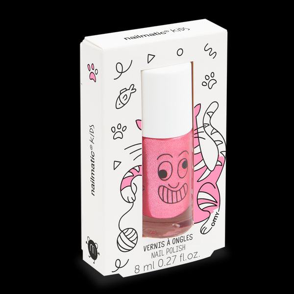 Nail Polish Kitty - Candy Pink Glitter