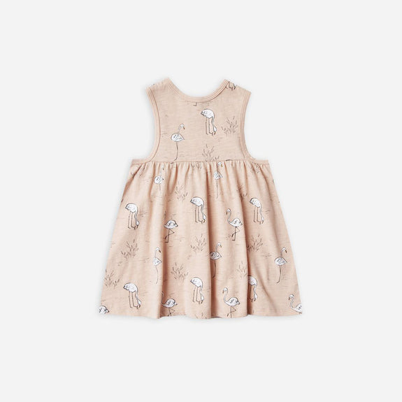 Rylee Flamingos Layla Dress Blush
