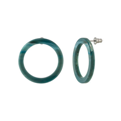 Mini Isla Hoops in Jadeite Green