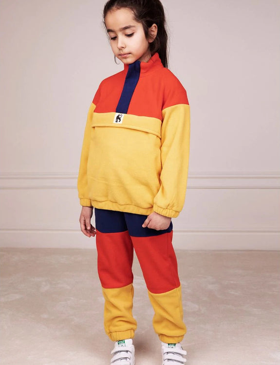 Panel Fleece Zip Pullover