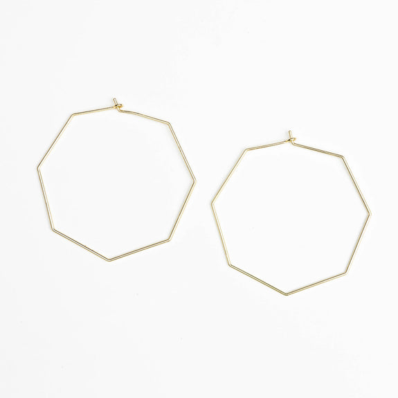 Harlow Octagon Hoop Earrings