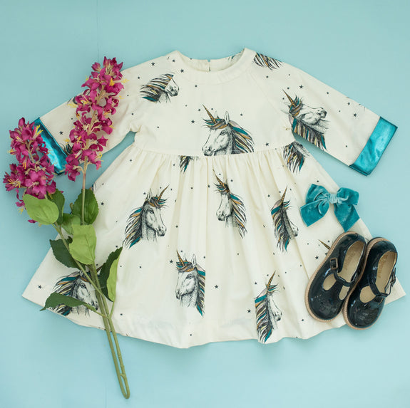 Olive Dress White/Unicorn