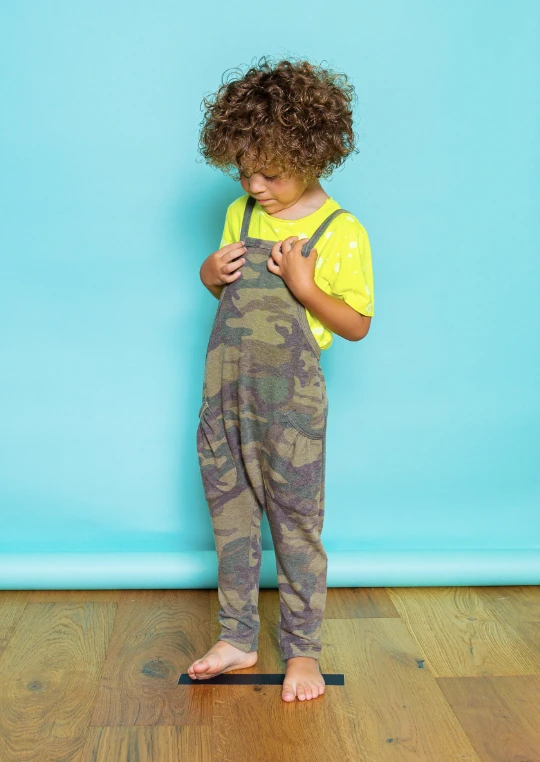 Peyton Camo One Piece Overalls - Olive
