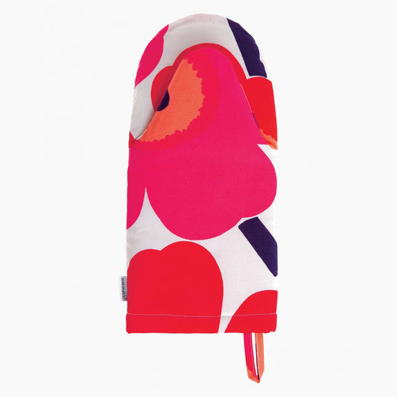Pieni Unikko Oven Mitten (White, Fuchsia, Red)