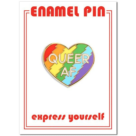 Queer AF Enamel Pin