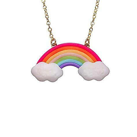 Rainbow Polymer Clay Necklace