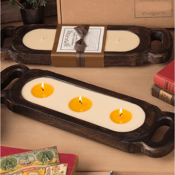 Red Currant 19" Wooden Candle Tray