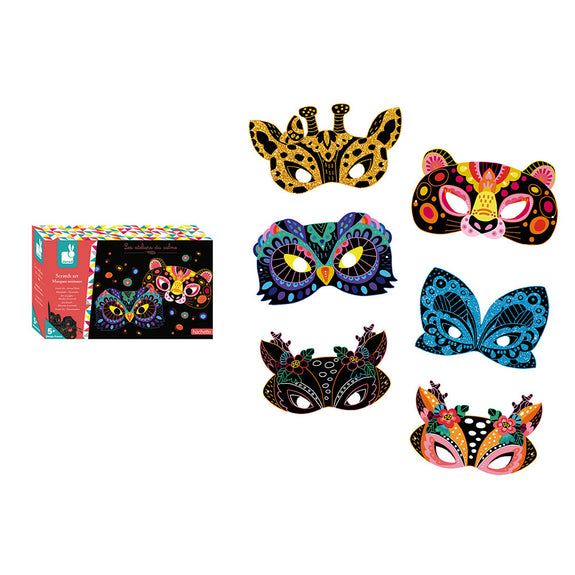 Scratch Art Animal Masks