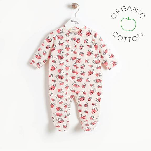 Starr Sleepsuit - Strawberry