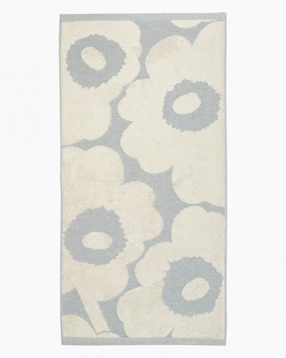 Unikko Jacquard hand towel (off-white, blue)