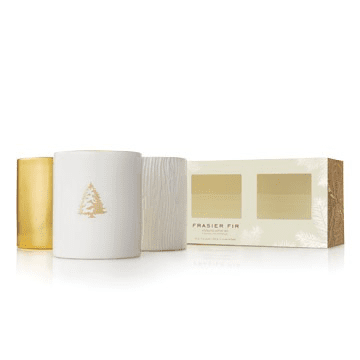 Frasier Fir Gilded Candle Trio Set