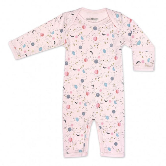Moon Star Printed Romper Pink