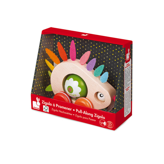 Zigolos Pull Along Hedgehog (wood)