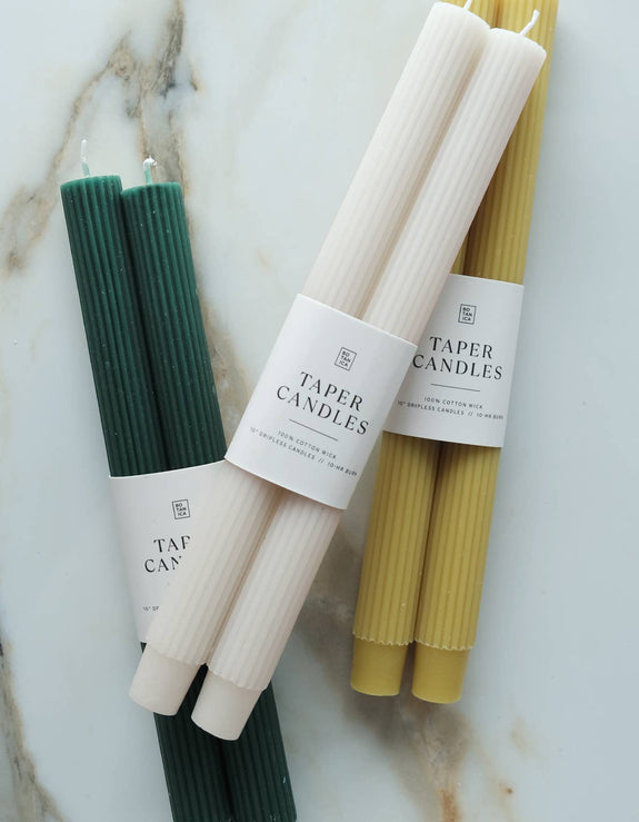 Taper Candle Pair, Neutral