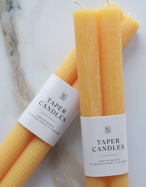 Taper Candle Pair, Goldenrod