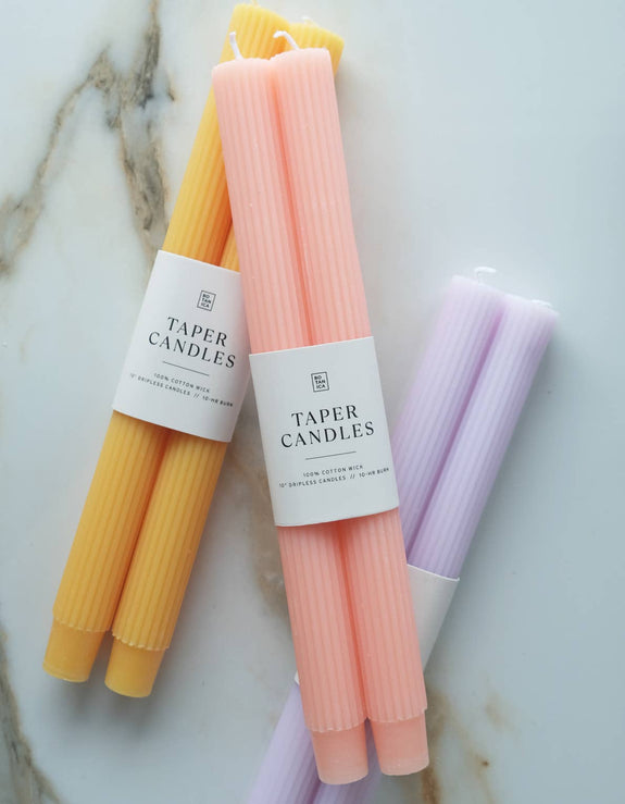 Taper Candle Pair, Goldenrod