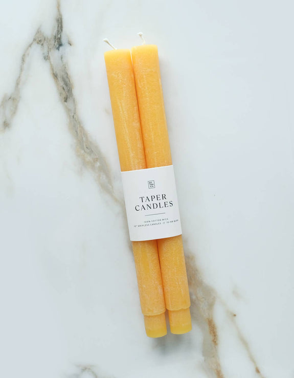 Taper Candle Pair, Goldenrod