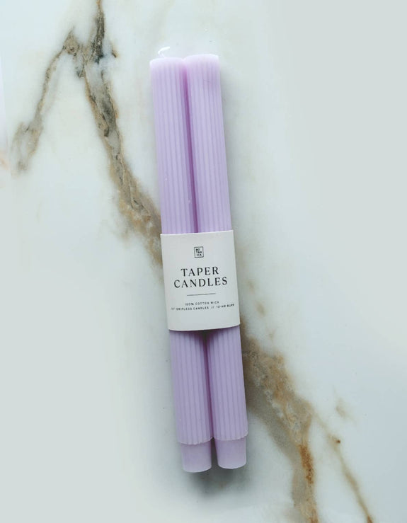 Taper Candle Pair, Lavender