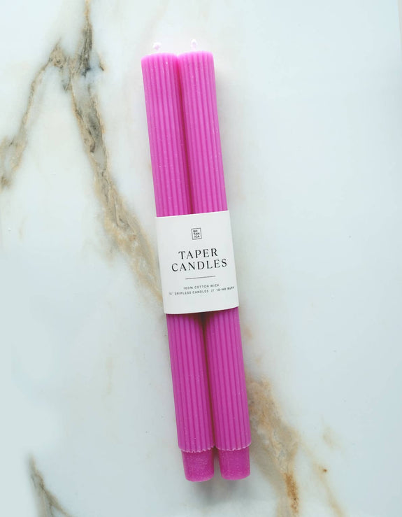 Taper Candle Pair, Wild Orchid