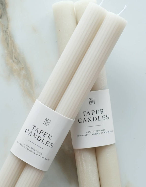 Taper Candle Pair, Neutral