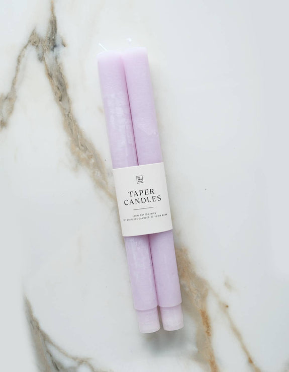 Taper Candle Pair, Lavender