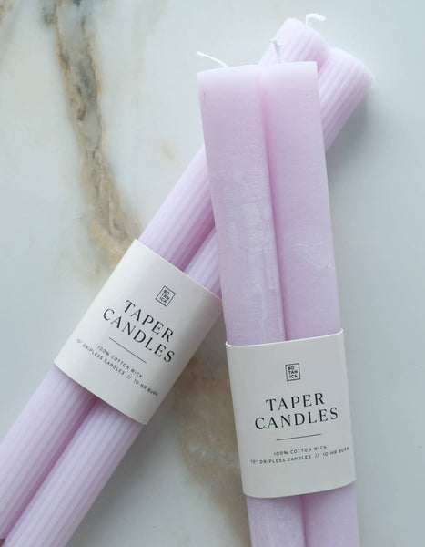 Taper Candle Pair, Lavender