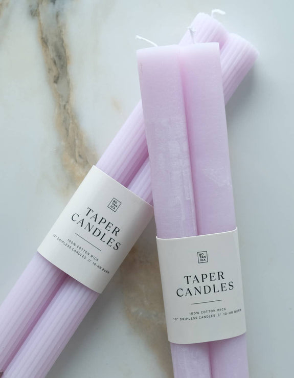 Taper Candle Pair, Lavender