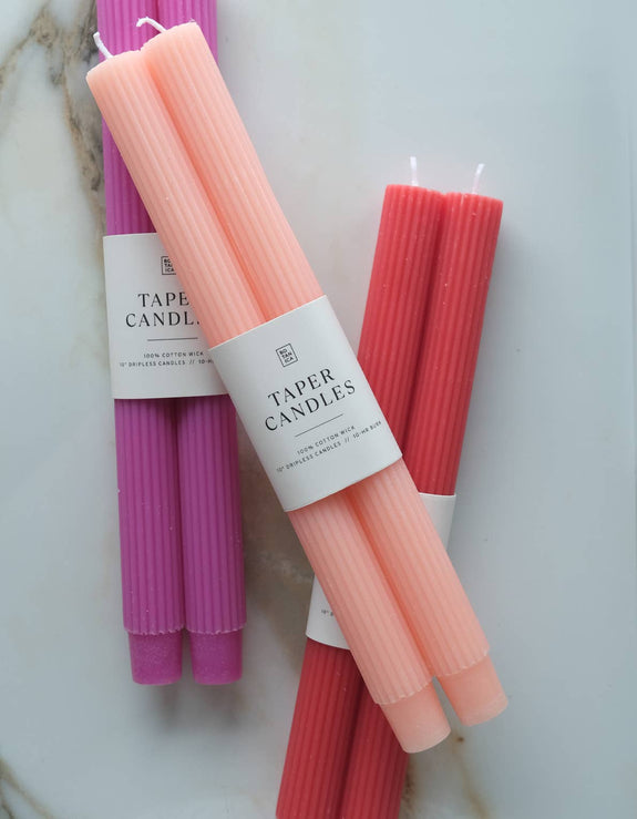 Taper Candle Pair, Wild Orchid