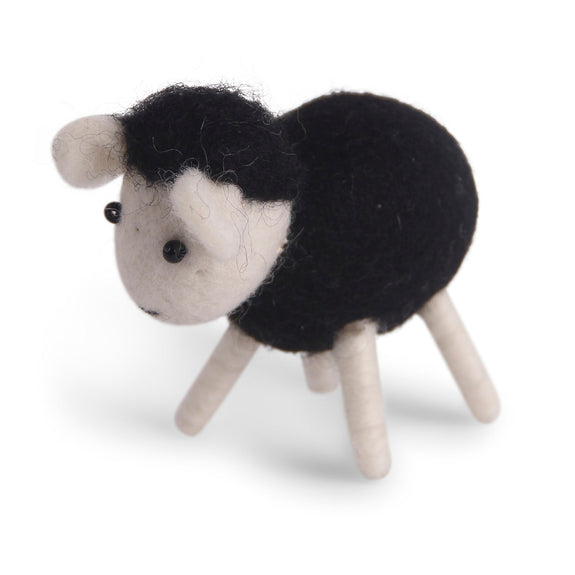 Small Felt Lamb - Black