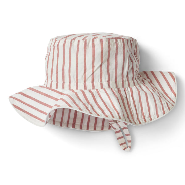 Stripes Away Bucket Hat - Dark Pink