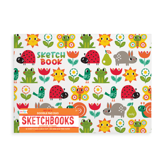 Sunshine Garden Doodle Pad Duo Sketchbooks - Set Of 2
