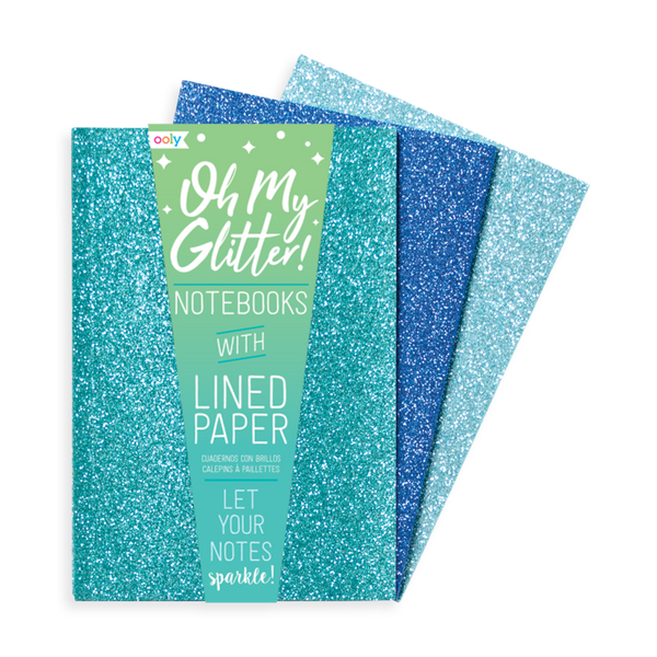 Oh My Glitter Notebooks - Blue
